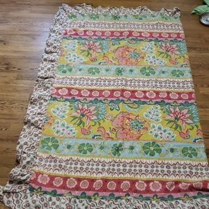 Twin size coverlet boho floral